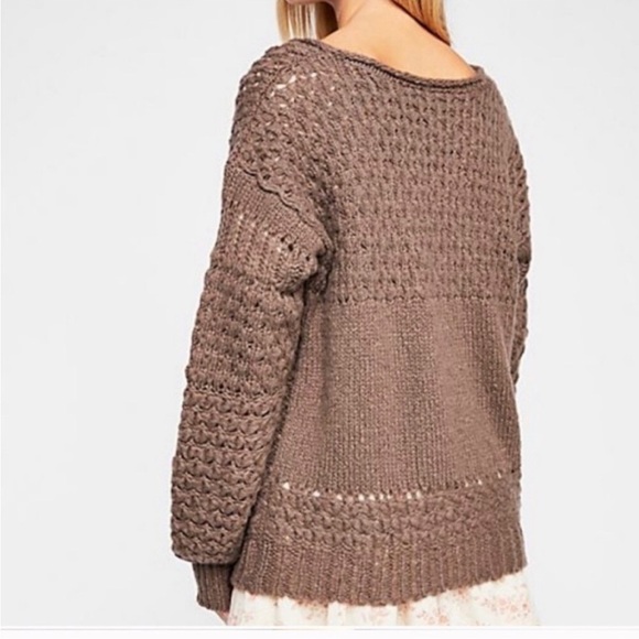 Free People Crashing Waves Wool Blend Pullover Sweater Size XS - Picture 3 of 12